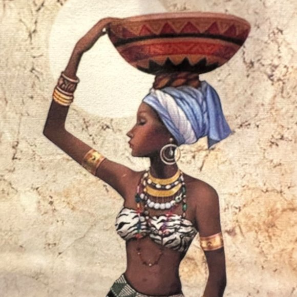 Unbranded 2 Pillowcase Covers Black Women Art African Handmade Zip Closure Home - Picture 2 of 7